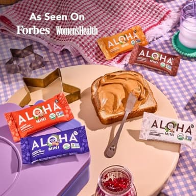 ALOHA Organic Plant Based Protein Bar MINIS |Caramel Chocolate Pecan | 20 Count, 24g Bars | Vegan, Low Sugar, Gluten Free, Low Carb, Non-GMO, Stevia Free, Soy Free, No Sugar Alcohols - Image 6