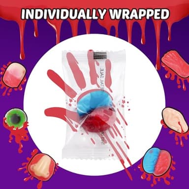 Amos Halloween Gummy Candy 2-Pack – Spooky Mix of Gummy Eyeballs & Body Parts, Individually Wrapped Halloween Candy for Trick-or-Treating, Party Favors, and Haunted House Snacks - Image 8