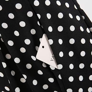 YATHON Women's Vintage Fit and Flare Cocktail Dresses Retro Black White Polka Dot Print Summer Aline Casual Work Swing Dress with Pockets (L, YT018-Black Dot) - Image 8
