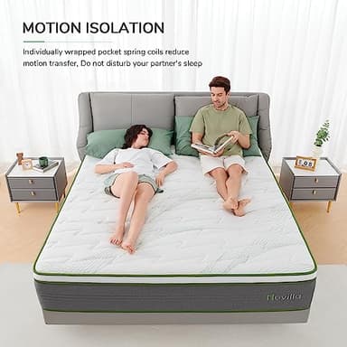 Novilla King Mattress,12 Inch Gel Memory Foam Hybrid Mattress with Individually Pocket Springs, Breathable Mattresses King for Cool Sleep,Motion Isolation & Pressure Relief, Medium Firm, vigour - Image 6