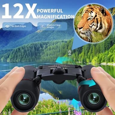 ZIYOUHU Compact 30x60 Binoculars for Adults and Kids,Foldable Lightweight Easy Focus Small Binoculars for Bird Watching Travel Sightseeing Hunting Concert Theater Opera - Image 6