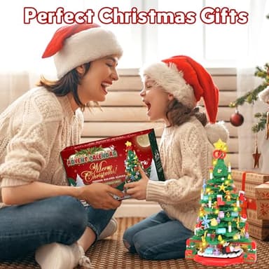 Advent Calendar 2025 Christmas Tree Building Set with LED Light, 24 Days Christmas Countdown Calendar Christmas Tree Building Blocks, Xmas Gifts for Adults Teens Kids - Image 6