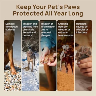 HICC PET Dog Paw Balm 0.21 oz for Dogs & Cats, Soothing Paw Balm Dogs Lick Safe, Moisturizing and Healing Dry Cracked Paws Cat Paw Balm, All-Natural Paw Wax for Dogs, Improves Rough Paws Relieves Odor - Image 7