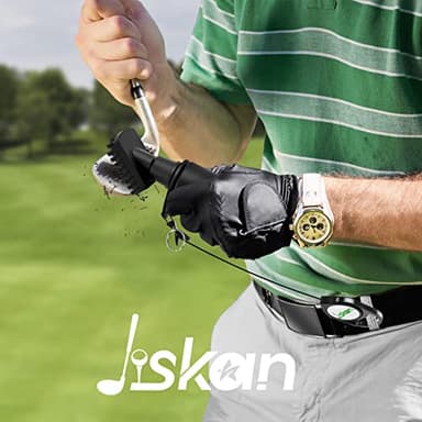 Jiskan Pro Golf Club Brush Cleaner with Retainer Clip and Squeeze Water Bottle 7.5 Inches Holds 4 Ounces of Water, Essentials Golf Accessories for Men, Best Golf Gifts for Men - Image 4