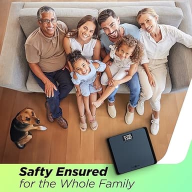 550lb Bathroom Digital Scale for Body Weight with Ultra-Wide Platform and Large LCD Display, Accurate High Precision Scale with Extra-High Capacity - Image 6