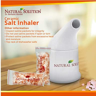 WBM LLC Natural Himalayan Pink Salt With Ceramic Salt Inhaler, 1.7 Lb - Image 4