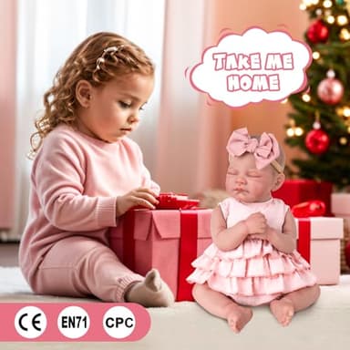 Aori Reborn Baby Dolls Realistic - Lifelike 20 Inches Newborn Baby Doll Girls with Poseable Limbs and Feeding Kit Included, Nice Gift for Kids 3+ - Image 4