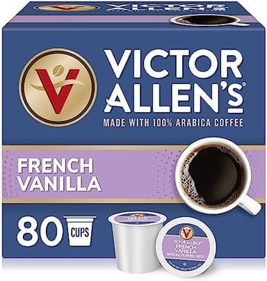 Victor Allen's Coffee French Vanilla Flavored, Medium Roast, 80 Count, Single Serve Coffee Pods for Keurig K-Cup Brewers - Image 3