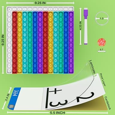 Math Games for Kids - Flash Cards for Kids - Pop it Practice with Addition, Subtraction, Multiplication & Division - Ideal for Math Learning and Skill Building. - Image 5