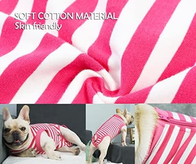 Sychien Dog Recovery Suit Post Surgery Shirt,Small Female Spay Wound Protective Surgical Suit,Pink S - Image 5