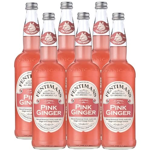 Fentimans Botanically Brewed Classic Pink Ginger Sparkling Soda, 9.3 fl oz Bottles – Premium Craft Soda/Mixer for Cocktails & Refreshing Drinks - Image 1