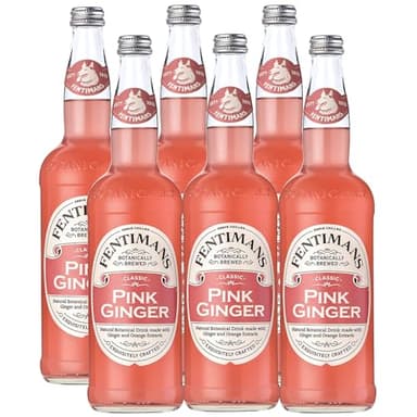 Fentimans Botanically Brewed Classic Pink Ginger Sparkling Soda, 9.3 fl oz Bottles – Premium Craft Soda/Mixer for Cocktails & Refreshing Drinks - Image 1