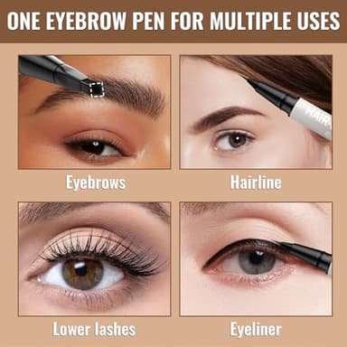 iMethod Eyebrow Pen - Eyebrow Pencil,2-in-1 Eyeliner Dual-Ended Microblading Eyebrow Pencil Long Lasting Waterproof Hair-Like Brow Pencil,with Eyebrow Brush,Eyebrow Pencils for Women,DarkBrown - Image 6