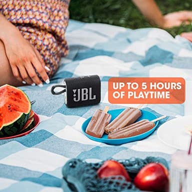 JBL Go 3 - Portable Mini Bluetooth Speaker, big audio and punchy bass, IP67 waterproof and dustproof, 5 hours of playtime, speaker for home, outdoor and travel (Pink) - Image 4