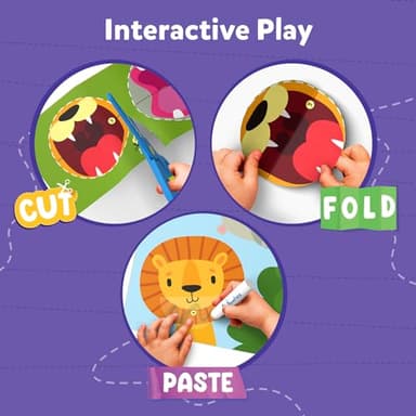 Skillmatics Scissor Skills Activity Book - Snip Snip, 25 Fun Cutting & Creative Activities for Preschoolers, 2 Child-Safe Scissors, Fine Motor Skills, Felt Craft Kit, Gifts for Kids Ages 3, 4, 5, 6, 7 - Image 5