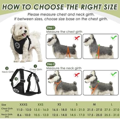 SlowTon Dog Seat Belt Harness for Car, Dog Car Harness Adjustable Mesh Breathable & Dog Seatbelt Safety Tether with Elastic Bungee for Small Medium Large Pets(Black, Double Clip, S) - Image 5