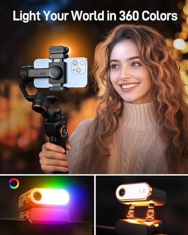 hohem iSteady M7 Gimbal Stabilizer for iPhone, Phone Gimbal with AI Tracking, 1.4" Detachable Touchscreen Remote, Built-in Extension Rod, Fill Light, Phone Stabilizer for Video Recording, YouTube - Image 7