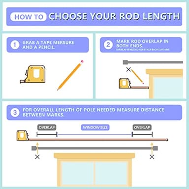 Byondeth Curtain Rods for Windows 16 to 88 Inches Adjustable Length 1 Inch Diameter Window Curtain Rod with Aluminium Finials, Black - Image 6