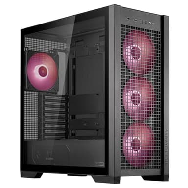 ASUS TUF Gaming GT302 ARGB ATX Mid-Tower PC Case Four 140 x 28 mm ARGB fans for high airflow and static pressure, interchangeable side panel, detachable top panel, hidden-connector motherboard support - Image 1