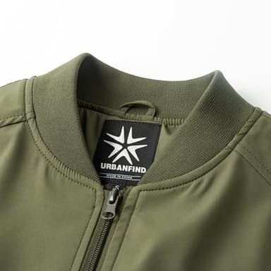 URBANFIND Men's Bomber Jackets Casual Lightweight Windbreaker Fashion Spring Fall Coats US XL Avocado Green - Image 3