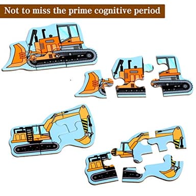 Magnetic Puzzles for Kids Ages 1-3, Travel Toddler Puzzles Ages 2-4 Year, Excavator Refrigerator Magnet for Kids Learning Gift for Road Trip - Image 5