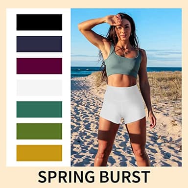 TNNZEET 7 Pack Biker Shorts for Women - 5''/8''/3'' High Waisted Workout Tummy Control Spandex Gym Shorts for Yoga Athletic - Image 3