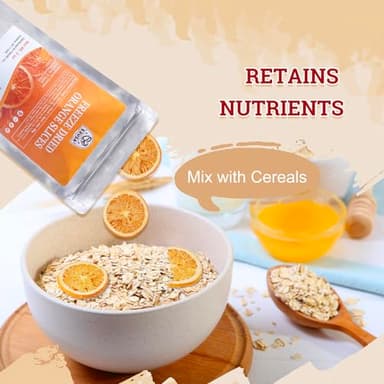 52USA Freeze Dried Orange Slices, 3oz (85g), Dehydrated Orange Slices, All Natural, No Additives, No Sugar Added, Dried Fruit for Cocktails, Snacking, Baking & Garnishing - Image 3