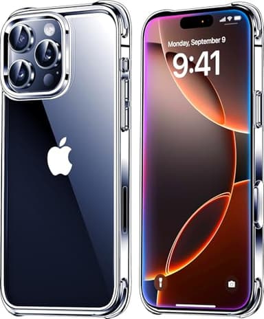 Mkeke for iPhone 16 Pro Max Case Clear [Not-Yellowing] [Military-Grade Drop Protection] Shockproof Protective Clear iPhone 16 Pro Max Case Phone Bumper case for Apple 6.9 inch 2024 - Image 1