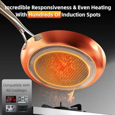 Deluxe DUXANO 14PC Healthy Pots and Pan With 9H Anti-scratch Coating, 2-Layer Non-Stick Ceramic&PFAS Free, Sensitively&Evenly Induction Cooking, Enhanced Flavor with Infrared Cookware, Dishwasher Safe - Image 5