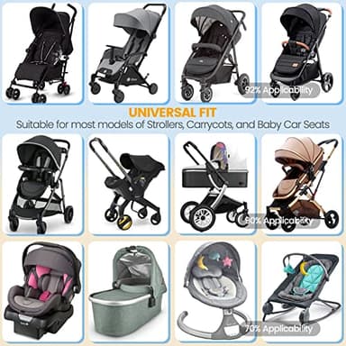 Orzbow Universal Mosquito Net for Stroller, Baby Stroller Bug Net with Two-Way Zippers and Storage Bag, Breathable & Foldable Mosquito Cover for Car Seats, Bassinets, Cradle, Portable Mini Crib, Black - Image 6