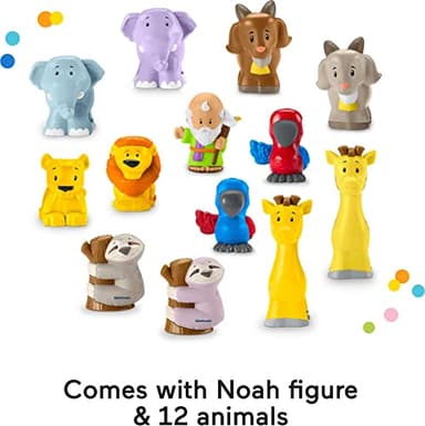 Fisher-Price Little People Toddler Toy Noah’s Ark Playset with 12 Animals & Noah Figure for Pretend Play Kids Ages 1+ Years - Image 5