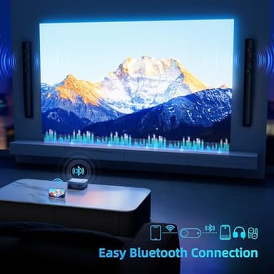 vamvo Mini Projector WiFi Portable Movie Projectors, Outdoor Projector with Stylish streamlined Design, Smartphones and Tablets Can Easy Connection to Video Projectors - Image 4