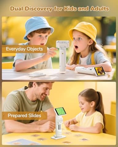 JL113 Microscope for Kids Adults with 2.8" IPS Screen, Handheld Digital Microscope Camera Anti-Shake, 1080P USB Coin Magnifier for Adults with 8 LED Light, Science Kit Kids, PC View, 32GB - Image 2