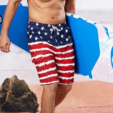 BRISIRA Mens Swim Trunks Bathing Suit 9 Inch Inseam Compression Liner Beach Long Board Shorts Swimsuit Anti-Chafe Quick Dry - Image 4