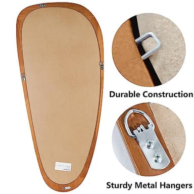 WallBeyond Asymmetrical Mirror, Irregular Mirror Full Length, Boho Wall Mirrors Decorative for Bedroom Living Room Entryway Hall, Mid Century Modern Decor 48" H x 22" W - Image 6