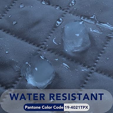 PureFit Reversible Quilted Sofa Cover, Water Resistant Slipcover Furniture Protector, Washable Couch Cover with Non Slip and Elastic Straps for Kids, Dogs, Pets (Loveseat, Dark Blue/Light Blue) - Image 4
