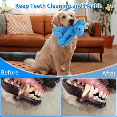 Letsmeet Dog Toys for Aggressive Chewers, Interactive Plush Dog Toy with Squeaker and Crinkle Paper, Suitable for Reducing Boredom and Anxiety, Cute Pet Toy for Small, Medium and Large Dogs - Image 3