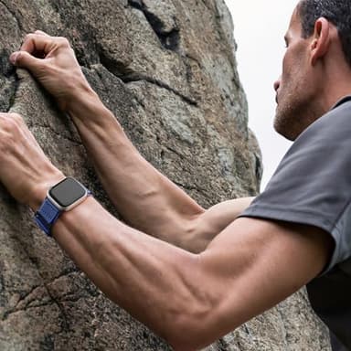 Bandletic Rugged Nylon Bands Compatible with Apple Watch 11 10 Band 42mm 38mm 40mm 41mm Men, Tactical Sport Loop Wristbands Strap for iWatch Series 11 10 9 8 7 6 5 4 SE 3 2 1, M-Blue - Image 7