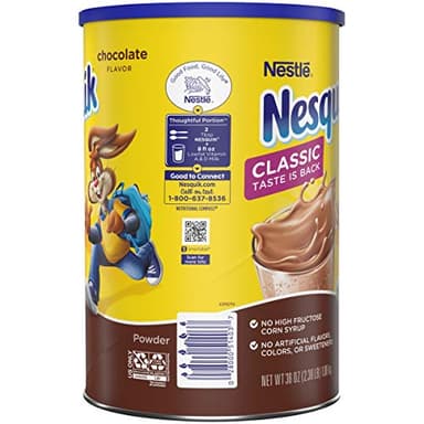 NESQUIK Chocolate Powder 6x38oz Canisters - Image 11
