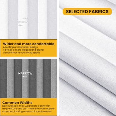 100% Blackout Room Divider Curtains - Total Privacy Curtain Panel, Thermal Insulated Noise Reduction Curtain for Bedroom Windows,Include Ceiling Curtains Track(White, W180 x L96, 1 Pack) - Image 7