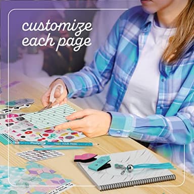 Pretty Me DIY Journal Kit for Girls - Gift for 8-14 Year Old Girl - Cool Birthday Gifts Ideas for Teens - Fun, Cute Art & Crafts Kits for Tween Teenage Kids- Scrapbook & Diary Supplies Toy Set - Image 4