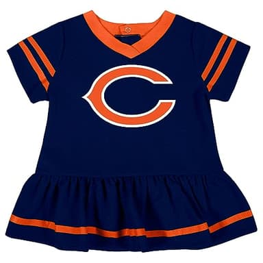 Gerber Baby Girl's Standard NFL Jersey Dress and Diaper Cover, Team Color, 18 Months - Image 2