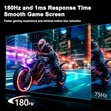 SANSUI 27 Inch WQHD 2560 x 1440 IPS Gaming Monitor, 180Hz 1ms Computer Monitor, DP 1.2 x2 | HDMI 2.0 x2 | VESA Mount, 120% sRGB HDR Eye Care Metal Stand (DP Cable Included) - Image 2