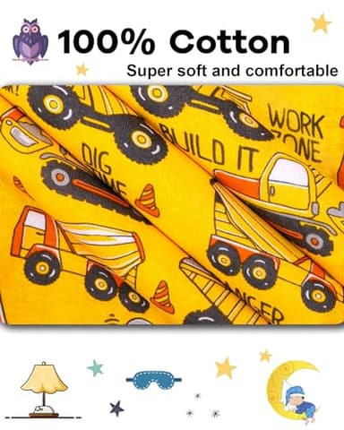 DAUGHTER QUEEN Boys Pajamas 18-24 Months Excavator PJs 100% Cotton Long Sleeve Pj Sets Baby Toddler Sleepwear Tractor Jammies Vehicles Clothes Outfits 18m/Mo, 24m/Mth - Image 5