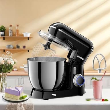 Honinst Stand Mixer, 6.5QT 10-Speed Tilt-Head Electric Stand Mixer, 3-In-1 Kitchen Mixer with Bowl, Dough Hook, Whisk and Beater, Food Mixer for Baking, Cake and Most Home Cooks, Black - Image 7