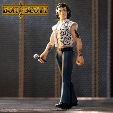 Super7 Bon Scott (Leopard Print) - 3.75" Bon Scott Action Figure with Accessory Classic Rock Collectibles and Retro Toys - Image 4