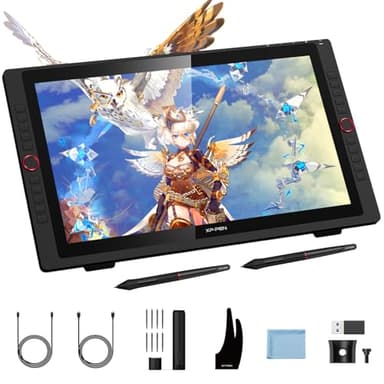 Drawing Tablet with Screen XPPen Artist 22R pro Computer Graphics Tablet 120% sRGB with Battery-Free Stylus Full-Laminated Technology, 21.5 inch Pen Display with 20 Shortcut Keys & 2 Red Dial(Black) - Image 1
