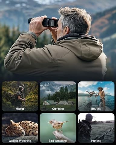 4K Night Vision Binoculars for Adults with Full Color, 36MP Photos, 1000m Range, 8X Zoom for Dad, Hunters, Campers – Includes 32GB Card & Carry Case - Image 6