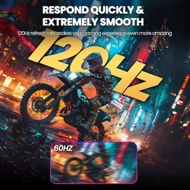 CRUA 27 Inch Gaming Monitor, QHD 1440P 120Hz IPS Computer Monitor, 120% sRGB, AMD Freesync, HDMI 2.0 & Displayport 1.2, Low Blue Light, Support Wall Mountable Installs/Tilt Adjustable-Black - Image 4