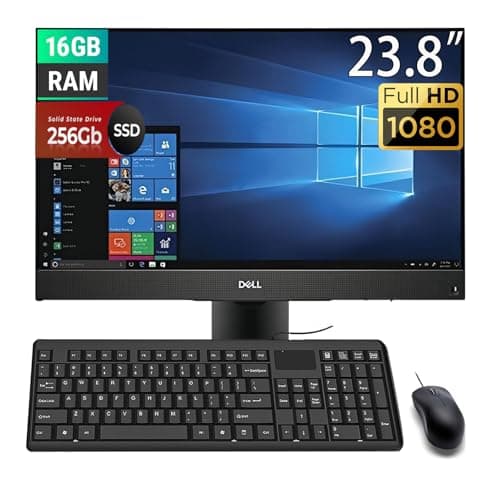 Dell Optiplex 7460 All-in-One Desktop Computer, 23.8" FHD(1920x1080), Intel i5-8500 3.0GHz, 16GB RAM, 256GB SSD, USB WiFi, Keyboard,Mouse, Win10 Pro (Renewed) - Image 1